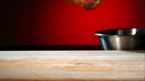 Video Stock Chicken Wing Bouncing On A Wooden Board Live Wallpaper For PC - Free Live Wallpaper