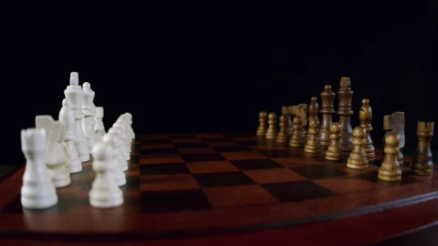 Video Stock Chess Pieces Lined Up On A Board Live Wallpaper For PC - Free Live Wallpaper