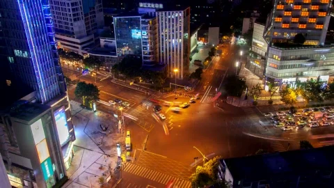 Video Stock Chengdu Business District At Night Live Wallpaper For PC - Free Live Wallpaper