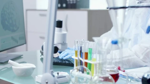 Video Stock Chemist Typing On A Computer Live Wallpaper For PC - Free Live Wallpaper