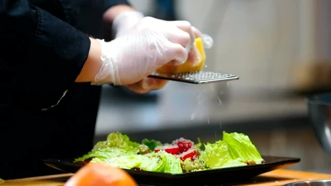 Video Stock Chef With Rubber Gloves Grating Cheese Live Wallpaper For PC - Free Live Wallpaper
