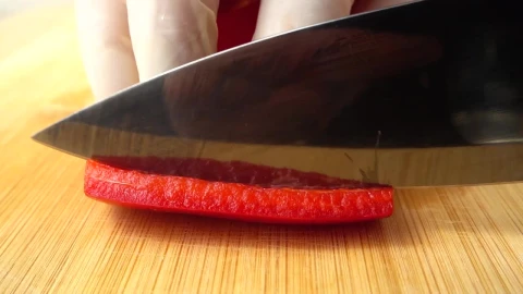 Video Stock Chef Cutting A Pepper Live Wallpaper For PC - Free Live Wallpaper