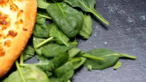 Video Stock Cheese Pizza With Salad Leaves Live Wallpaper For PC - Free Live Wallpaper