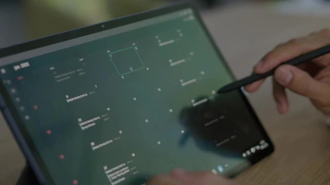 Video Stock Checking The Calendar On A Tablet Live Wallpaper For PC - Free Live Wallpaper
