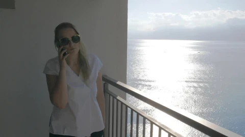 Video Stock Chatting On The Phone While Standing On A Balcony Live Wallpaper For PC - Free Live Wallpaper