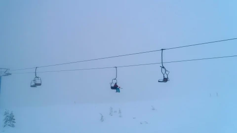 Video Stock Chairlifts On A Mountain Covered With Snow Live Wallpaper For PC - Free Live Wallpaper