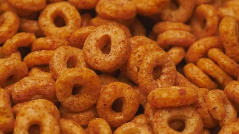 Video Stock Cereal Texture Of Oatmeal And Cinnamon Rings Rotating Live Wallpaper For PC - Free Live Wallpaper