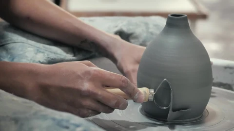 Video Stock Ceramic Artist With Clay Tool Live Wallpaper For PC - Free Live Wallpaper