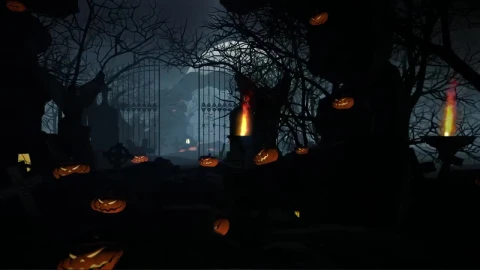 Video Stock Cemetery On Halloween D Animation Live Wallpaper For PC - Free Live Wallpaper