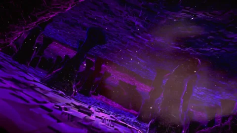 Video Stock Cavern In Purple Tones D Animation Live Wallpaper For PC - Free Live Wallpaper