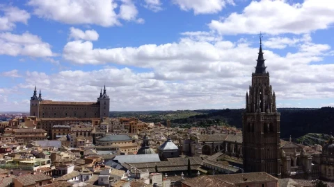 Video Stock Cathedral Saint Maria Seen From Afar Time Lapse Live Wallpaper For PC - Free Live Wallpaper