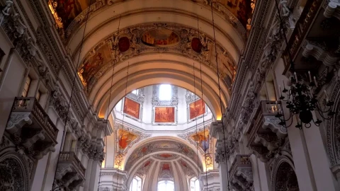 Video Stock Cathedral Interior View In Salzburg Live Wallpaper For PC - Free Live Wallpaper