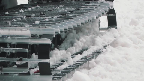 Video Stock Caterpillar Tracks Covered In Snow Live Wallpaper For PC - Free Live Wallpaper