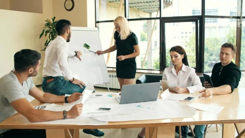Video Stock Casual Business Meeting Of Entrepreneurs Live Wallpaper For PC - Free Live Wallpaper