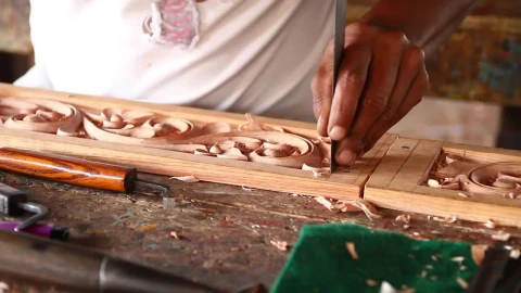 Video Stock Carving A Design Into Wood Live Wallpaper For PC - Free Live Wallpaper