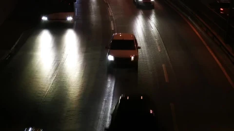 Video Stock Cars Passing Through A Highway At Night Live Wallpaper For PC - Free Live Wallpaper