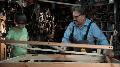 Video Stock Carpenter With Grandson Making A Window Live Wallpaper For PC - Free Live Wallpaper