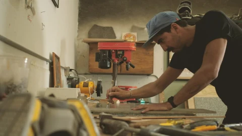 Video Stock Carpenter Marking A Piece Of Wood Live Wallpaper For PC - Free Live Wallpaper