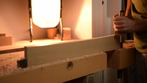 Video Stock Carpenter Lowering A Table Static Shot Live Wallpaper For PC - Free Live Wallpaper