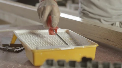 Video Stock Carpenter Applying Varnish To Wood Live Wallpaper For PC - Free Live Wallpaper