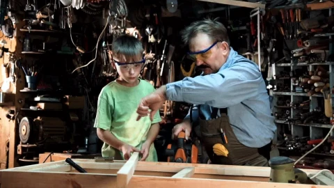 Video Stock Carpenter And Grandson In The Workshop Live Wallpaper For PC - Free Live Wallpaper