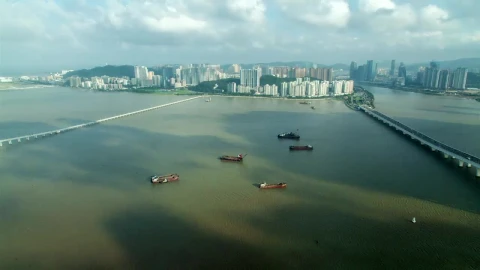 Video Stock Cargo Ships Standing Still On The River Live Wallpaper For PC - Free Live Wallpaper