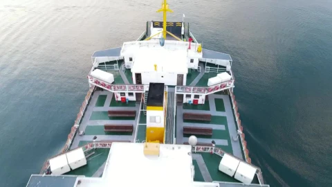 Video Stock Cargo Ship Sailing Near A Shore Live Wallpaper For PC - Free Live Wallpaper