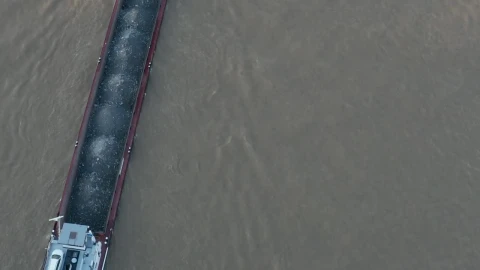 Video Stock Cargo Ship In The River Near A Bridge Live Wallpaper For PC - Free Live Wallpaper