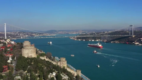 Video Stock Cargo Ship Heading To A City Port Live Wallpaper For PC - Free Live Wallpaper