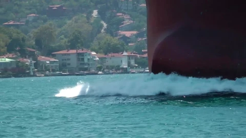 Video Stock Cargo Ship Breaking Through The Water While Sailing Live Wallpaper For PC - Free Live Wallpaper