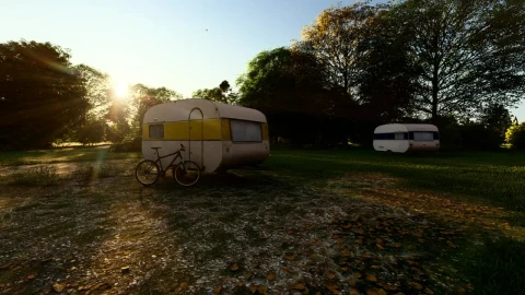 Video Stock Caravan Camp In The Morning Live Wallpaper For PC - Free Live Wallpaper