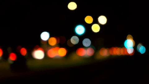 Video Stock Car Lights In Traffic Bokeh At Night Live Wallpaper For PC - Free Live Wallpaper