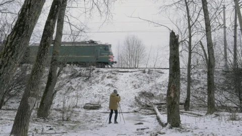 Video Stock Capturing A Train Heading By A Forest Live Wallpaper For PC - Free Live Wallpaper