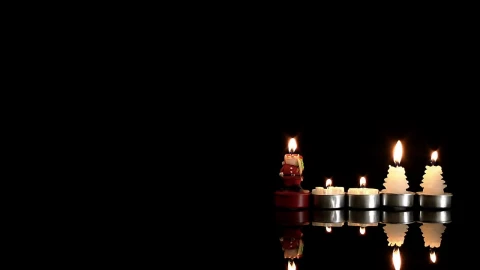 Video Stock Candles On Black Background Live Wallpaper For PC - Free Live Wallpaper