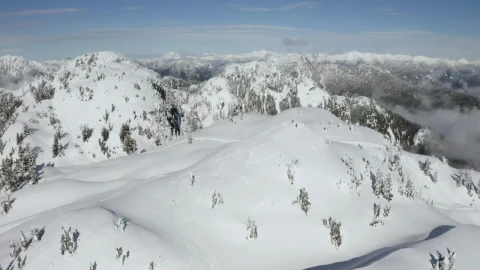 Video Stock Canada Snowy Mountain Range From Above Live Wallpaper For PC - Free Live Wallpaper