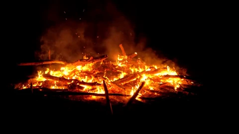 Video Stock Camp Fire Burning In The Night Live Wallpaper For PC - Free Live Wallpaper