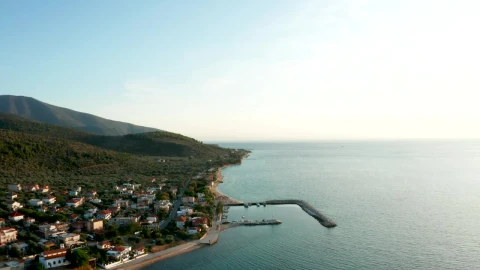Video Stock Calm Water Around A Small Town Harbor Live Wallpaper For PC - Free Live Wallpaper