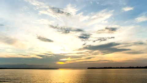 Video Stock Calm Seas Below A Sunset Live Wallpaper For PC - Free Live Wallpaper