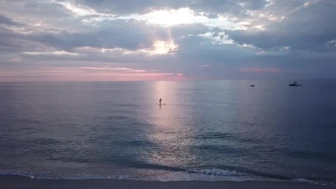 Video Stock Calm Sea With Paddleboarder Live Wallpaper For PC - Free Live Wallpaper