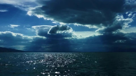 Video Stock Calm Sea On A Cloudy Day With A Cloudy Sky Live Wallpaper For PC - Free Live Wallpaper