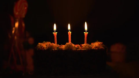 Video Stock Cake With Burning Candles In The Dark Live Wallpaper For PC - Free Live Wallpaper
