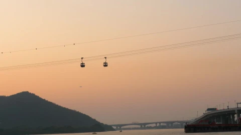 Video Stock Cable Cars Moving In The Sunset Live Wallpaper For PC - Free Live Wallpaper