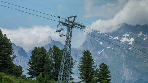 Video Stock Cable Car Tower In The Swiss Alps Live Wallpaper For PC - Free Live Wallpaper