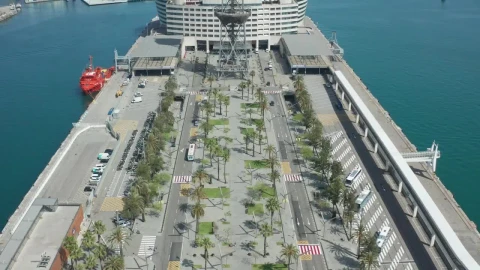 Video Stock Cable Car Station In Barcelona Live Wallpaper For PC - Free Live Wallpaper