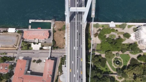Video Stock Cable Bridge Across A River With Cars Live Wallpaper For PC - Free Live Wallpaper