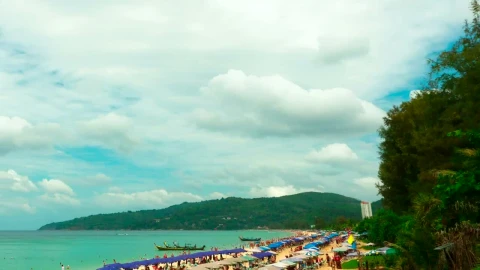 Video Stock Busy Tourist Beach Time Lapse Live Wallpaper For PC - Free Live Wallpaper