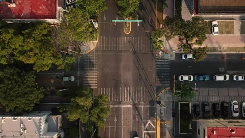 Video Stock Busy Intersection Aerial View Live Wallpaper For PC - Free Live Wallpaper