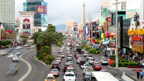 Video Stock Busy Avenue In Las Vegas Live Wallpaper For PC - Free Live Wallpaper