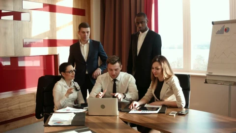 Video Stock Businessmen Disappointed In Front Of The Computer Live Wallpaper For PC - Free Live Wallpaper