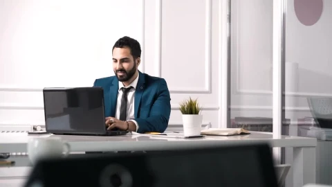 Video Stock Businessman Working On His Laptop Live Wallpaper For PC - Free Live Wallpaper
